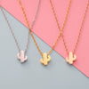 Wholesale Stainless Steel Desert Cactus Pendant Necklace With Mirror Polishing