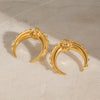 Wholesale Stainless Steel Double C Earrings With Advanced Sense For Women Electroplated Ear Jewelry