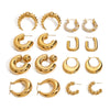 Wholesale Stainless Steel Double C Earrings With Geometric Style And Electroplating For Women