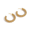Wholesale Stainless Steel Double C Geometric Earrings With Electroplating For Women