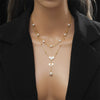Wholesale Stainless Steel Double Chain Pearl Butterfly Tassel Pendant Necklace With Electroplating For Women