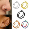 Wholesale Stainless Steel Double Layer Perforated Spiral Nose Ring With Geometric Design Electroplated Jewelry For Unisex