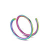 Wholesale Stainless Steel Double Layer Perforated Spiral Nose Ring With Geometric Design Electroplated Jewelry For Unisex