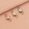 Wholesale Stainless Steel Double Ring Pendant Diy Jewelry Accessories With Smooth Pattern And Electroplating Treatment For December Birthday Stone