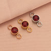 Wholesale Stainless Steel Double Ring Pendant Diy Jewelry Accessories With Smooth Pattern And Electroplating Treatment For December Birthday Stone