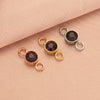Wholesale Stainless Steel Double Ring Pendant Diy Jewelry Accessories With Smooth Pattern And Electroplating Treatment For December Birthday Stone