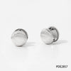 Wholesale Stainless Steel Double Sided Round Heart Shaped Texture Earrings With Electroplating For Women