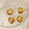 Wholesale Stainless Steel Double Sided Round Heart Shaped Texture Earrings With Electroplating For Women