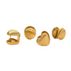 Wholesale Stainless Steel Double Sided Round Heart Shaped Texture Earrings With Electroplating For Women