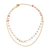 Wholesale Stainless Steel Doublelayer Necklace With Geometric Pattern Electroplating For Women