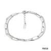 Wholesale Stainless Steel Doublelayer Simple Geometric Bracelet With Electroplating Jewelry