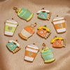 Wholesale Stainless Steel Dripping Oil Ice Cream Cup Phone Charm Pendant Jewelry Accessories