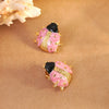 Wholesale Stainless Steel Dripping Oil Ladybug Insect Shape Earrings For Women