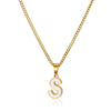 Wholesale Stainless Steel Dripping Oil Letters Necklace Pendant Accessories With Horse Whip Chain