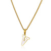 Wholesale Stainless Steel Dripping Oil Letters Necklace Pendant Accessories With Horse Whip Chain