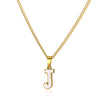 Wholesale Stainless Steel Dripping Oil Letters Necklace Pendant Accessories With Horse Whip Chain