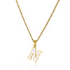Wholesale Stainless Steel Dripping Oil Letters Necklace Pendant Accessories With Horse Whip Chain