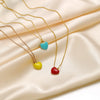 Wholesale Stainless Steel Dripping Oil Love Peach Heart Pendant Jewelry Accessories