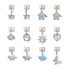 Wholesale Stainless Steel Dripping Oil Style Bracelet With Star Butterfly Sun Heart Shapes