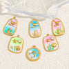 Wholesale Stainless Steel Dripping Oil Style Pendant Accessories For Diy Jewelry Earrings Necklace