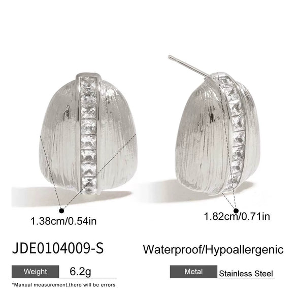 Wholesale Stainless Steel Drop Shape Electroplated Women's Earrings Light Luxury Minimalist Design