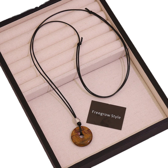 Wholesale Stainless Steel Drop Shape Metal Pull Long Necklace For Stacking