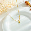 Wholesale Stainless Steel Dropshaped Electroplated Clavicle Chain Necklace For Women Fashion And Retro Style