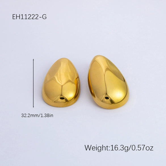 Wholesale Stainless Steel Dropshaped Irregular Retro Earrings Electroplated Jewelry