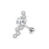 Wholesale Stainless Steel Ear Bone Nail Jewelry With Star Shape And 14K Real Gold Plating In Plants And Flowers Style