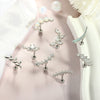 Wholesale Stainless Steel Ear Bone Nail Jewelry With Star Shape And 14K Real Gold Plating In Plants And Flowers Style