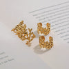 Wholesale Stainless Steel Ear Clip Earrings For Women Geometric Pattern Electroplated Ear Accessories Without Ear Holes