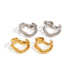 Wholesale Stainless Steel Ear Clip Earrings For Women With Geometric Style And Electroplating Treatment