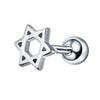 Wholesale Stainless Steel Ear Nails With Fivepointed Star Peach Heart And Cross Shapes Microinlaid Zircon Electroplated For Women
