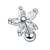 Wholesale Stainless Steel Ear Nails With Fivepointed Star Peach Heart And Cross Shapes Microinlaid Zircon Electroplated For Women