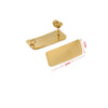 Wholesale Stainless Steel Earring Accessories Asymmetrical Exaggerated Plaid Geometric Electroplated