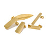 Wholesale Stainless Steel Earring Accessories Asymmetrical Exaggerated Plaid Geometric Electroplated