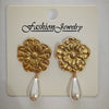Wholesale Stainless Steel Earrings For Women With Leaf And Geometric Patterns Electroplated Design