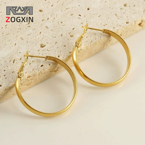 Wholesale 316L Stainless Steel Earrings Geometric Fashion Electroplating Style For Women