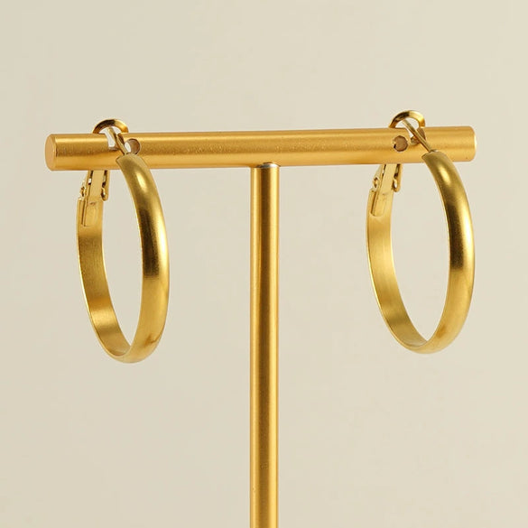 Wholesale 316L Stainless Steel Earrings Geometric Fashion Electroplating Style For Women