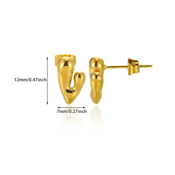 Wholesale Stainless Steel Earrings Goldplated With Heart Moon Starfish Shapes For Women
