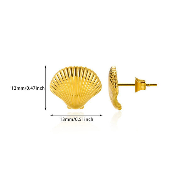 Wholesale Stainless Steel Earrings Goldplated With Heart Moon Starfish Shapes For Women