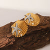 Wholesale Stainless Steel Earrings Ocean Natural Style Geometric Starfish Electroplated