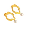 Wholesale Stainless Steel Earrings Plated 18K Gold Geometric High Sense Jewelry