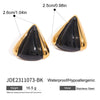 Wholesale Stainless Steel Earrings With Geometric Design And Electroplating For Women