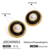 Wholesale Stainless Steel Earrings With Geometric Design And Electroplating For Women