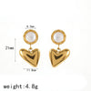 Wholesale Stainless Steel Earrings With Heart And Geometric Shapes For Women Niche Design Electroplated
