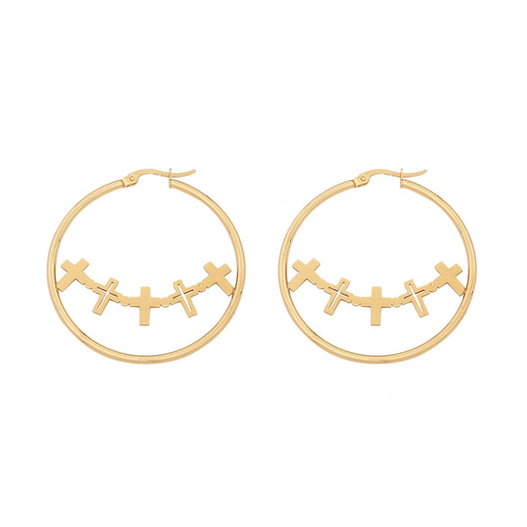 Wholesale Stainless Steel Earrings With Heart Shape And Butterfly Design Electroplated Exaggerated And Personalized For Women