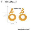 Wholesale Stainless Steel Earrings With Snake And Big Circle Design 18K Gold Plated Vintage And Trendy