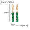 Wholesale Stainless Steel Earrings With Zircon Tassel And Vintage Style Electroplated