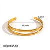 Wholesale Stainless Steel Elastic Bracelet For Women Highend Geometric Style 18K Gold Hollow Opening Electroplated